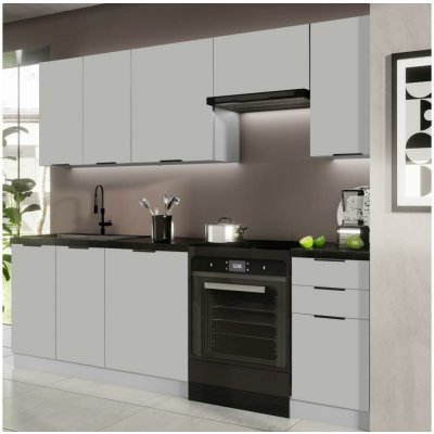 BWS Kuchyňská linka PEARL 240 cm šedá – Zboží Dáma