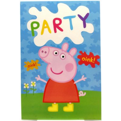 Narozeninové pozvánky s obálkami Prasátko Peppa – Zboží Dáma