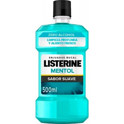 Listerine Mouthwash Mentol Zero Alcohol 500 ml – Zboží Mobilmania