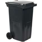 Manutan Expert plastová venkovní popelnice na tříděný odpad 240 l černá/černá – Zboží Dáma