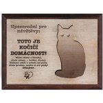 Sport hobby Vtipná cedulka Kočka MDF6012 20 x 15 a stojánek – Sleviste.cz