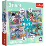 TREFL Lilo&Stitch Bláznivý den 4v1 35,48,54,70 dílků – Zboží Mobilmania
