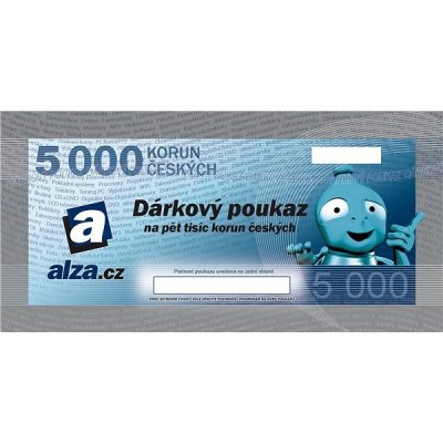 Dárkový poukaz Alza.cz na nákup zboží v hodnotě 5000 Kč – Zboží Mobilmania