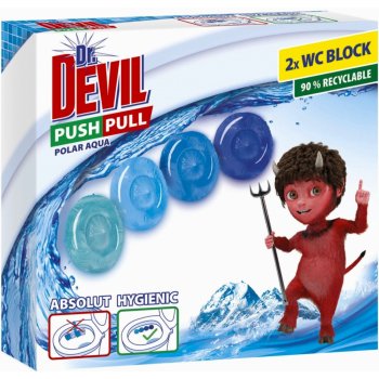 Dr. Devil Polar Aqua Push Pull WC blok bez košíku 2 x 20 g