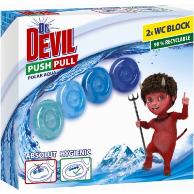 Dr. Devil Polar Aqua Push Pull WC blok bez košíku 2 x 20 g – HobbyKompas.cz