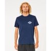 Pánské Tričko Rip Curl SWC RUBBER SOUL TEE Navy