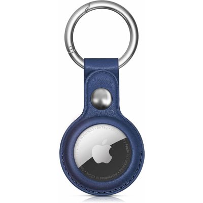 HT pouzdro pro Apple AirTag s karabinou PU kůže modrá 5907769372285 – Zboží Živě