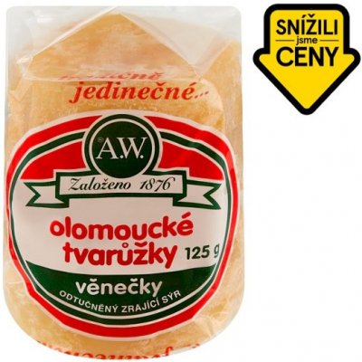 A.W. Olomoucké tvarůžky - věnečky 125g – Zbozi.Blesk.cz