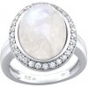 Prsteny SILVEGO stříbrný prsten s přírodním Měsíčním kamenem JSTMSR14941