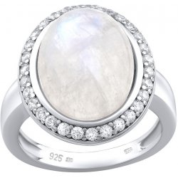 SILVEGO stříbrný prsten s přírodním Měsíčním kamenem JSTMSR14941