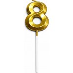 Dortisimo Svíčka zlatá číslo 8 – Zboží Dáma