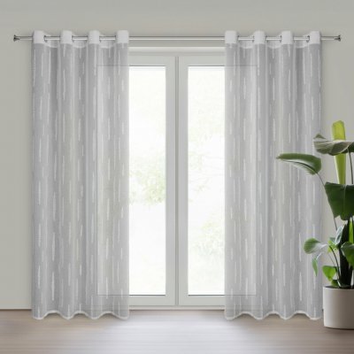 EUROFIRANY ZÁVĚS NA KROUŽCÍCH ALENI 140X250 CM STŘÍBRNÁ – Hledejceny.cz