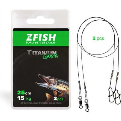 ZFISH Lanko Titanium Leader 25cm 15kg 2ks – Zboží Mobilmania