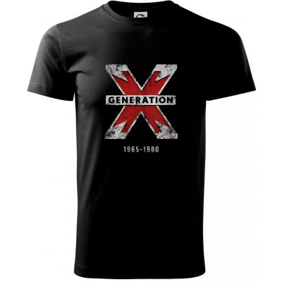 Generace X (Gen X) X 1965 1980 klasické pánské triko černá – Zbozi.Blesk.cz