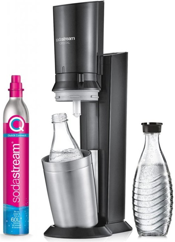 SodaStream Crystal 3.0 + skleněná láhev 0.615 L + bombička