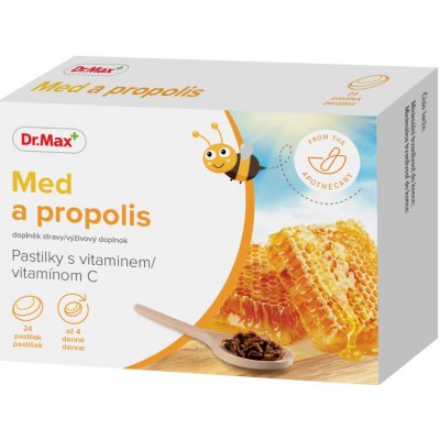 Dr. Max Pastilky Med a propolis 24 pastilek – Hledejceny.cz