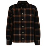 Gant košile Checked Shield Overshirt černá – Zboží Dáma