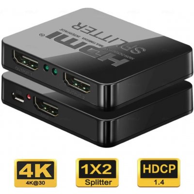 PremiumCord HDMI splitter 1-2 porty, khsplit2c