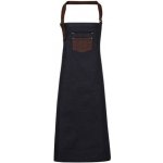 Premier Workwear Džínová zástěra s náprsenkou a umělou kůží PR136 Indigo Denim 72x86cm – Hledejceny.cz