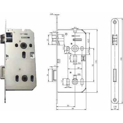 Satos WC 90/50/80 mm P/L – Zboží Mobilmania