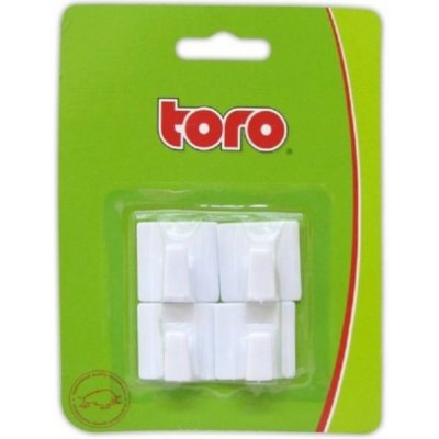 Toro Háček samolepící plastový hranatý 4ks 3x3cm plast – Zboží Mobilmania