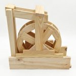 Vodní mlýnské kolo dřevěné střední 42 x 42 x 15 cm přírodní – Zboží Dáma