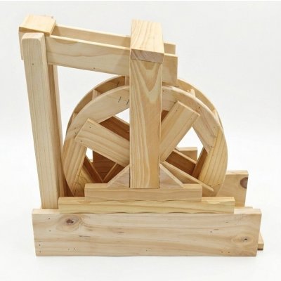 Vodní mlýnské kolo dřevěné střední 42 x 42 x 15 cm přírodní – Zboží Dáma