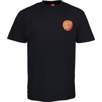 Santa Cruz Classic Dot Chest t-shirt Black – Zboží Mobilmania