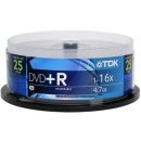 TDK DVD+R 4,7GB 16x, cakebox, 25ks (T19443)