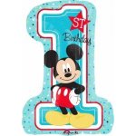 Foliový balonek 1st birthday Mickey 48 x 71 cm – Zboží Dáma
