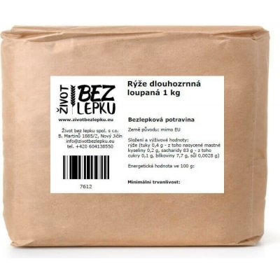 Život bez lepku Rýže dlouhozrnná bílá 1 kg – Zbozi.Blesk.cz