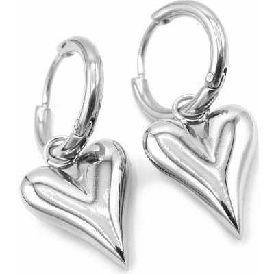 Steel Jewelry náušnice srdce z chirurgické oceli NS220232