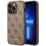 Pouzdro Guess iPhone 14 Pro 4G Metal Gold Logo hnědé – Zboží Mobilmania