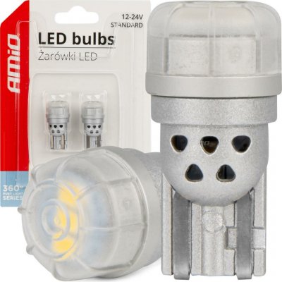 LED žárovky 360 Pure Light řady STANDARD T10 W5W 3x3020 SMD White 12V/24V AMIO-03725 – Hledejceny.cz