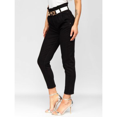Bolf LA687 dámské džíny s vysokým pasem a páskem černé – Zboží Mobilmania