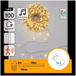 Aigostar B.V. LED Stm venk ván řetěz se senz 100xLED/3xAA 12m teplá bílá + DO B10303AAEA – Hledejceny.cz
