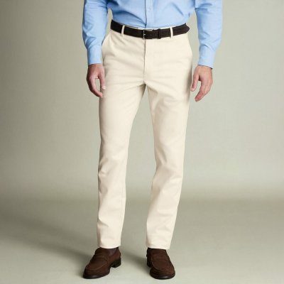 Charles Tyrwhitt Ultimate Non-Iron Chinos Ivory Slim fit – Zboží Dáma