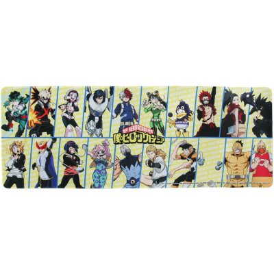 CurePink Herní podložka na stůl My Hero Academia: Koláž s postavami (80 x 30 cm) – Zbozi.Blesk.cz