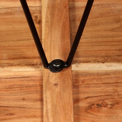 Vidaxl 3 kusy dřevo, kůže, plátno – Zbozi.Blesk.cz