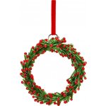 WURM Skleněný vánoční věnec 9 cm zeleno-červený kruh – Hledejceny.cz
