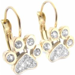Steel Jewelry náušnice tlapky gold z chirurgické oceli NS180484
