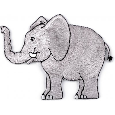 Nažehlovačka zvířata Varianta: 8 šedá světlá slon, Balení: 1 ks – Zboží Dáma