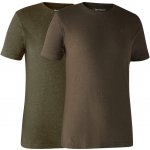Tričko Deerhunter Basic 2 kusy Adventure Green mel/Brown Leaf mel – Hledejceny.cz