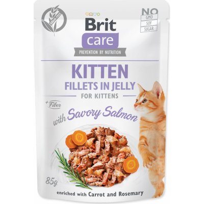 Brit Care Cat Fillets in Jelly Kitten with Salmon 85 g – Zboží Mobilmania