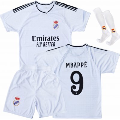 ShopJK Dětský fotbalový dres s podkolenkami Mbappé Real Madrid – Zboží Dáma