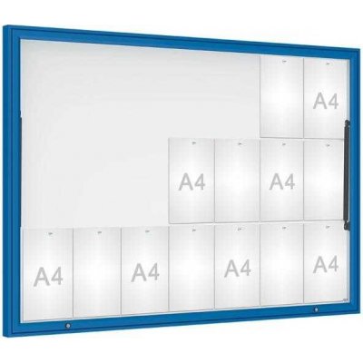 PROCITY Venkovní vitrína Classique, 21 x A4, sklo, modrá | Zboží Auto