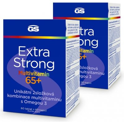 GS Extra Strong Multivitamin 65+ 2× 60 tablet + 60 kapslí – Hledejceny.cz