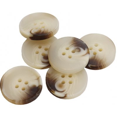 Pro Háčkování Knoflík kulatý plast 25 mm, slonová kost mramorový – Zboží Dáma