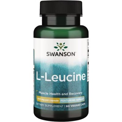 Swanson L-Leucine AjiPure, 500 mg, 60 rostlinných kapslí – Hledejceny.cz