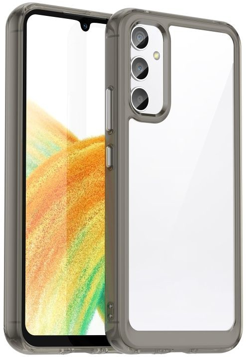 Pouzdro Colorful Acrylic case Samsung Galaxy A34 5G čiré-šedé